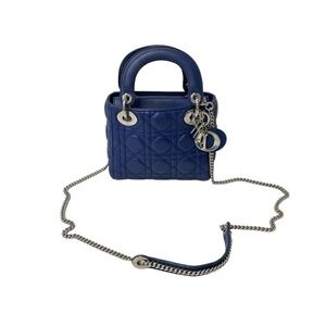 Christian Dior Lady Shoulder Bag Blue